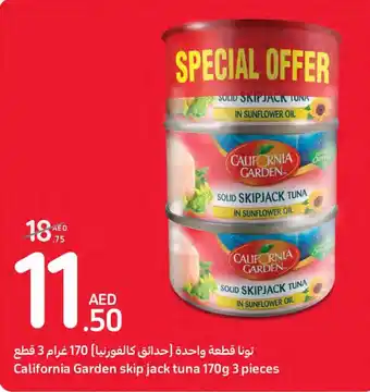Carrefour California Garden skip jack tuna 170g 3 pieces offer