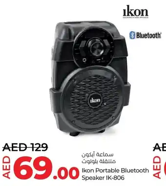 Lulu Hypermarket Ikon Portable Bluetooth Speaker IK-806 offer