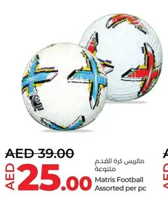 Lulu Hypermarket Matris Football Assorted per pc offer