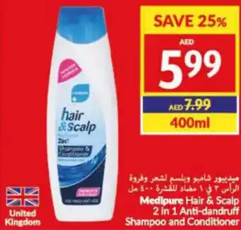 Viva Medipure Hair & Scalp 2 in 1 Anti-dandruff Shampoo and Conditioner 400ml offer