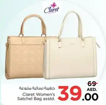 Nesto Claret Women's Satchel Bag asstd. offer