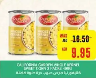 Al Ain Co-op CALIFORNIA GARDEN WHOLE KERNEL SWEET CORN 3 PACKS 400G offer