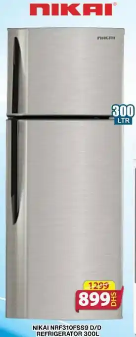 Grand Mall Sharjah Nikai NRF310FSS9 D/D Refrigerator 300L offer