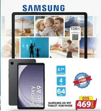 Grand Mall Sharjah SAMSUNG A9 WIF TABLET 4GB/64GB offer