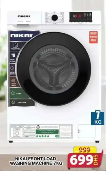 Grand Mall Sharjah NIKAI FRONT LOAD WASHING MACHINE 7KG offer