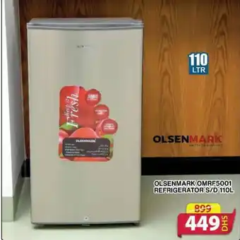 Grand Mall Sharjah OLSENMARK OMRF5001 REFRIGERATOR S/D 110L offer