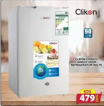 Grand Mall Sharjah CLIKON CK6003 SINGLE DOOR REFRIGERATOR 90LTR offer