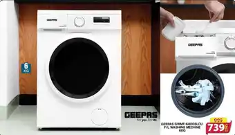Grand Mall Sharjah GEEPAS GWMF-68005LCU F/L WASHING MECHINE 6KG offer