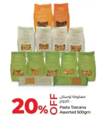 Lulu Hypermarket Pasta Toscana Assorted 500gm offer