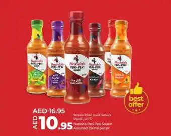 Lulu Hypermarket Nando's Peri Peri Sauce Assorted 250ml per pc offer