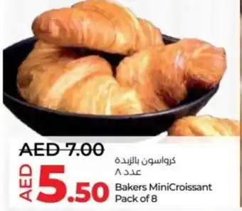 Lulu Hypermarket Bakers Mini Croissant Pack of 8 offer