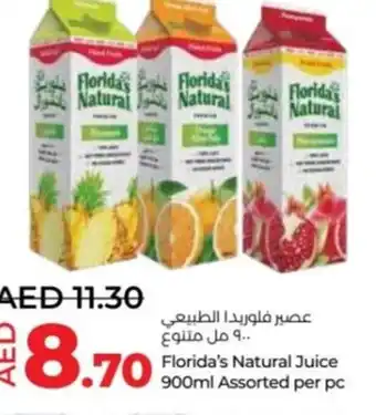 Lulu Hypermarket Floridas Natural Juice 900ml Assorted offer
