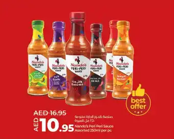 Lulu Hypermarket Nando's Peri Peri Sauce Assorted 250ml per pc offer