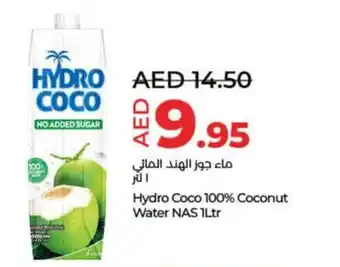 Lulu Hypermarket Hydro Coco 100% Coconut Water NAS 1Ltr offer