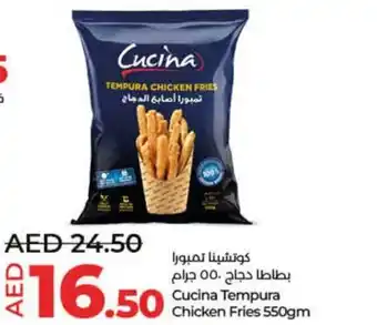 Lulu Hypermarket Cucina Tempura Chicken Fries 550gm offer