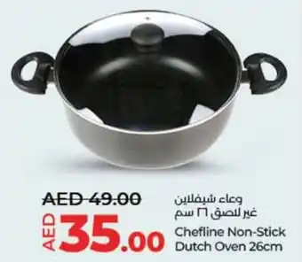 Lulu Hypermarket Chefline Non-Stick Dutch Oven 26cm offer