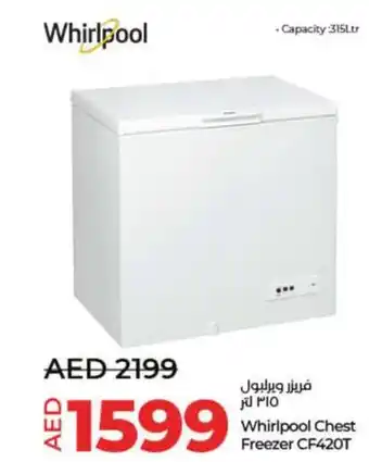 Lulu Hypermarket Whirlpool Chest Freezer CF420T offer