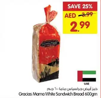 Gala Supermarket Gracias Mama White Sandwich Bread 600gm offer