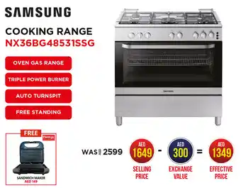 Emax SAMSUNG COOKING RANGE NX36BG48531SSG offer