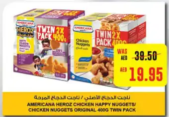 Spar AMERICANA HEROZ CHICKEN HAPPY NUGGETS / CHICKEN NUGGETS ORIGINAL 400G TWIN PACK offer