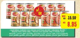 Spar CALIFORNIA GARDEN FAVA BEANS EGYPTIAN RECIPE/ LEBANESE RECIPE / PEELED FAVA WITH CHILI / PEELED FAVA BEANS CHILI 3 PACKS 450g offer