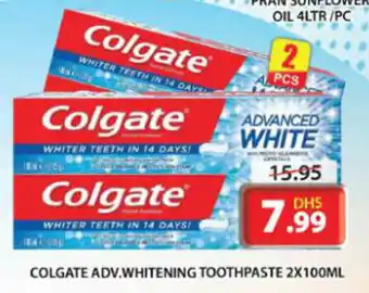 Grand Mall Sharjah COLGATE ADV.WHITENING TOOTHPASTE 2X100ML offer