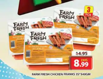 Grand Mall Sharjah FARM FRESH CHICKEN FRANKS 3S 340GM offer
