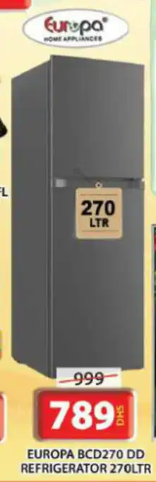 Grand Mall Sharjah EUROPA BCD270 DD REFRIGERATOR 270LTR offer