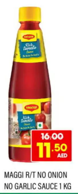 Al Adil MAGGI R/T NO ONION NO GARLIC SAUCE 1 KG offer