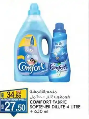 KM Trading COMFORT FABRIC SOFTENER DILUTE 4 LITRE +650ML offer