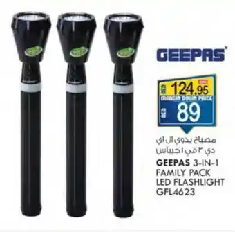 KM Trading GEEPAS 3-IN-1 FAMILY PACK LED FLASHLIGHT GFL4623 offer