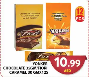 Grand Hyper Market YONKER CHOCOLATE 35GM/FIORI CARAMEL 30 GMX12S offer