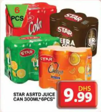 Grand Hyper Market STAR ASRTD JUICE CAN 300ML 6PCS offer