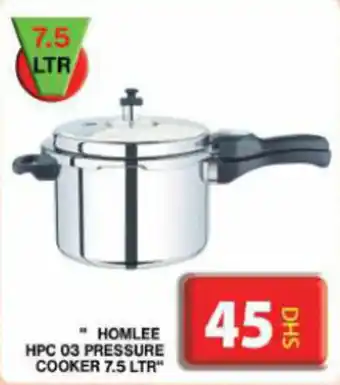 Grand Hyper Market "HOMLEE HPC 03 PRESSURE COOKER 7.5 LTR" offer