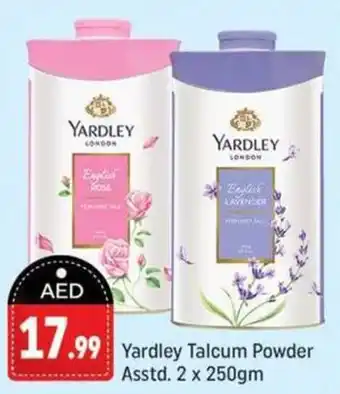 Shaklan Yardley Talcum Powder Asstd. 2 x 250gm offer