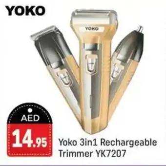 Shaklan Yoko 3in1 Rechargeable Trimmer YK7207 offer
