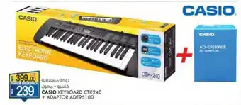 KM Trading CASIO KEYBOARD CTK240 + ADAPTOR ADE95100 offer