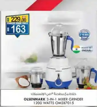 KM Trading OLSENMARK 3-IN-1 MIXER GRINDER 1200 WATTS OMSB7015 offer