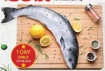 Lulu Hypermarket Norwegian Salmon Whole Cleaned 2-3 Size per kg offer