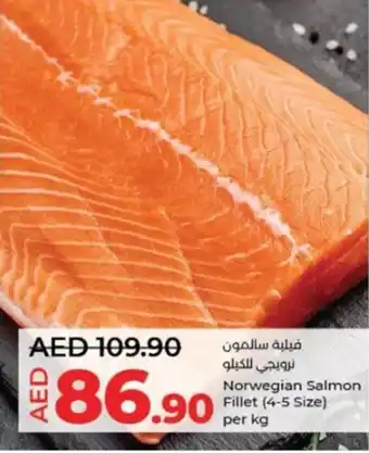Lulu Hypermarket Norwegian Salmon Fillet 4-5 Size per kg offer