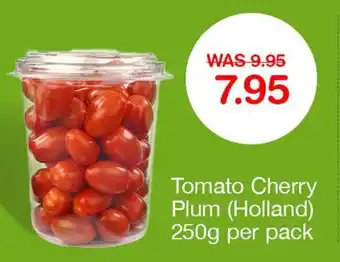Choithrams Tomato Cherry Plum Holland 250g per pack offer