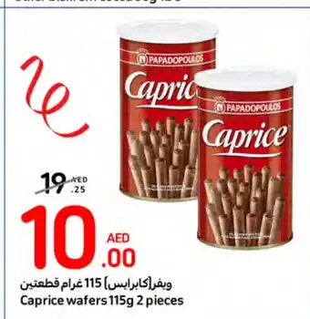 Carrefour Caprice wafers 115g 2 pieces offer