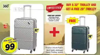 Nesto 360°ABS 4Wheel Hard Trolley asstd. offer