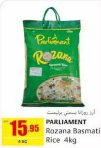 Safeer Market PARLIAMENT Rozana Basmati Rice 4kg offer
