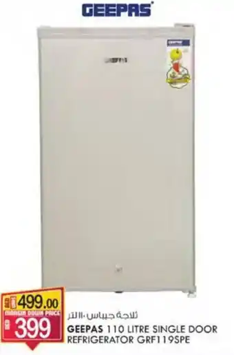 KM Trading GEEPAS 110 LITRE SINGLE DOOR REFRIGERATOR GRF119SPE offer