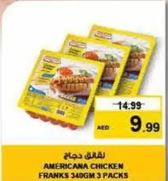 Nesto AMERICANA CHICKEN FRANKS 340GM 3 PACKS offer