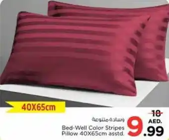 Nesto Bed-Well Color Stripes Pillow 40x65cm asstd offer