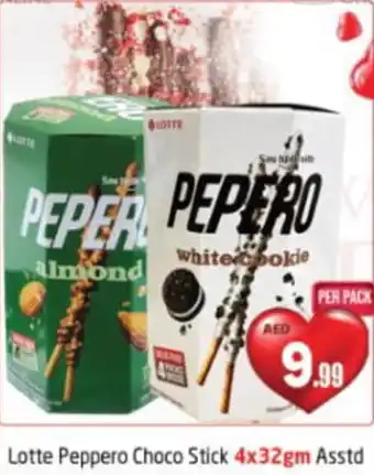Delta Centre Lotte Peppero Choco Stick 4x32gm Asstd offer
