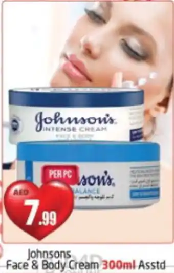 Delta Centre Johnsons Face & Body Cream 300ml Asstd offer