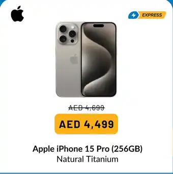 Sharaf DG Apple iPhone 15 Pro (256GB) offer